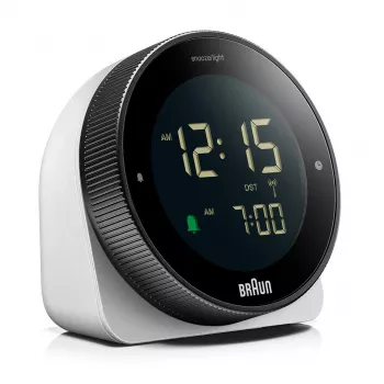 Braun BC24W-DCF seina-/lauakell Raadio teel juhitav kell Ristkülik Must, Valge