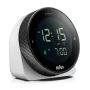 Braun BC24W-DCF seina-/lauakell Raadio teel juhitav kell Ristkülik Must, Valge