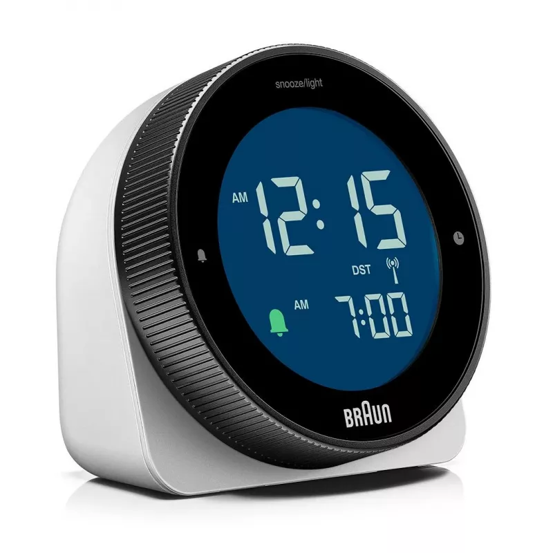 Braun BC24W-DCF seina-/lauakell Raadio teel juhitav kell Ristkülik Must, Valge