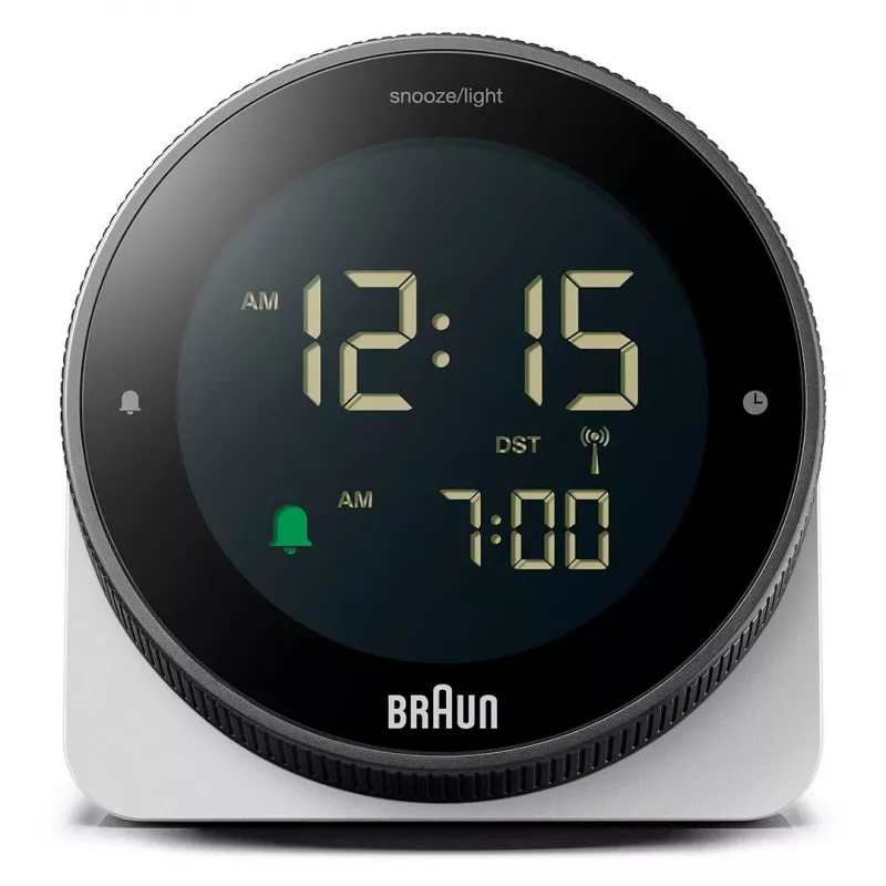 Braun BC24W-DCF seina-/lauakell Raadio teel juhitav kell Ristkülik Must, Valge