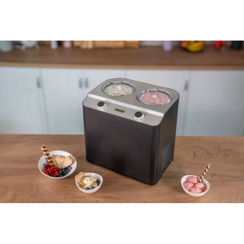 Unold Doppio kompressor-jäätisemasin 2,4 l 250 W must, satiinteras
