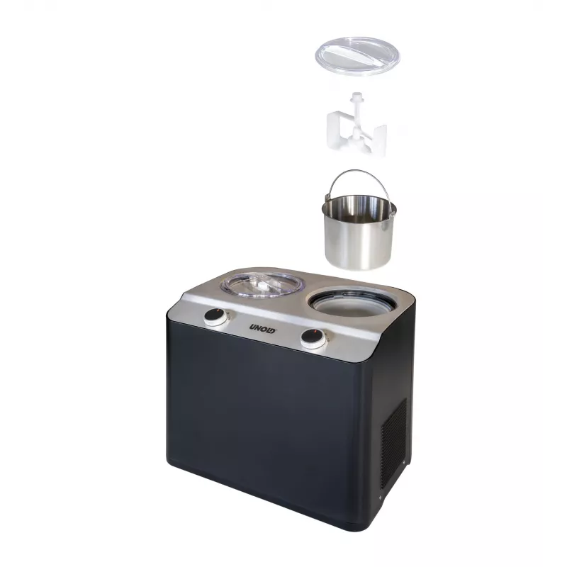 Unold Doppio kompressor-jäätisemasin 2,4 l 250 W must, satiinteras