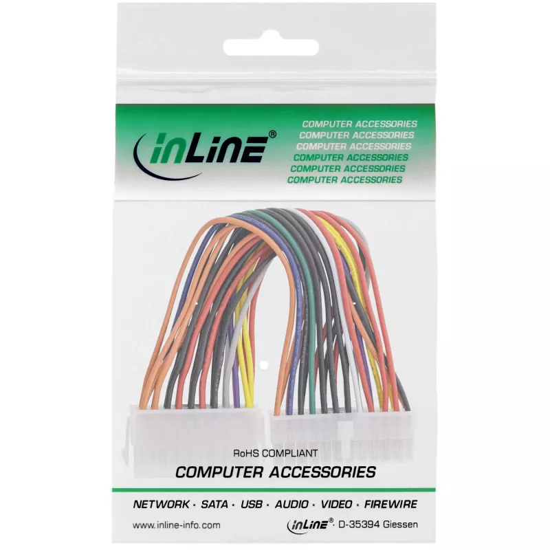 InLine emaplaadi toiteadapteri kaabel 20 kontakti emane / 24 kontakti EPS isane 0,16 m