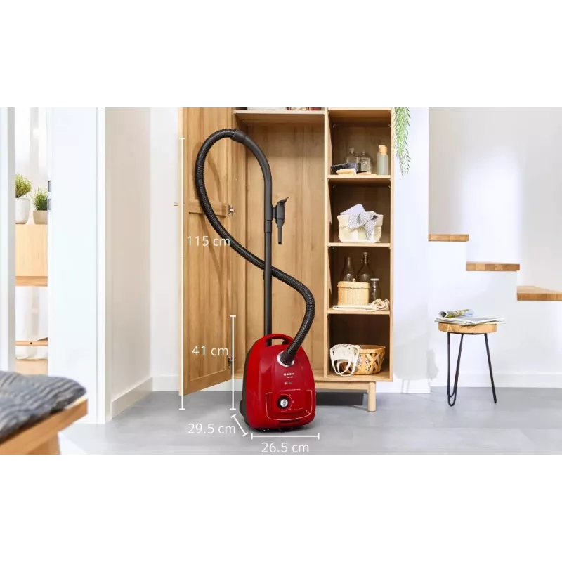 TrummeltoImuimeja Bosch Serie 4 BGD38RD1H, 600 W, 4 L tolmukott, kuivpuhastus, punane