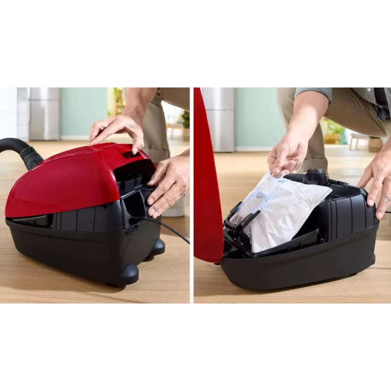 TrummeltoImuimeja Bosch Serie 4 BGD38RD1H, 600 W, 4 L tolmukott, kuivpuhastus, punane