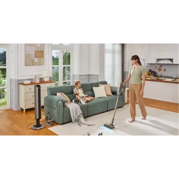 Dreame Z10 2-in-1 stick vacuum Aku Kuiv Vaht, Mikro Tolmukotita 0.5 L 481 W Beež 2900 Ah