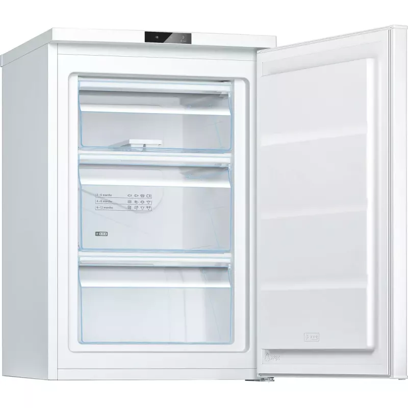 Bosch Serie 2 GTV15NWEB püstik sügavkülmik — 83 L, eraldiseisev, E klass, 39 dB, parempoolne hing, valge