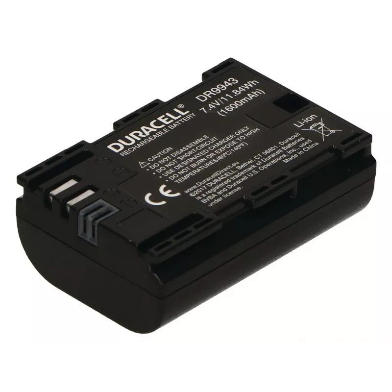 Camera Battery Duracell DR9943 LP-E6 1600mAh Li-Ion