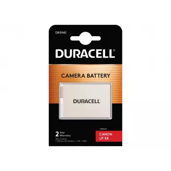 Duracell kaamera aku – asendab Canon LP-E8 akut, 1020 mAh, 7,4 V, liitiumioon (Li-Ion)