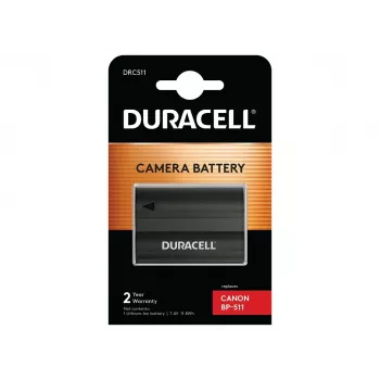 Kaamera aku Duracell DRC511, asendab Canon BP-511/BP-512, 1600 mAh