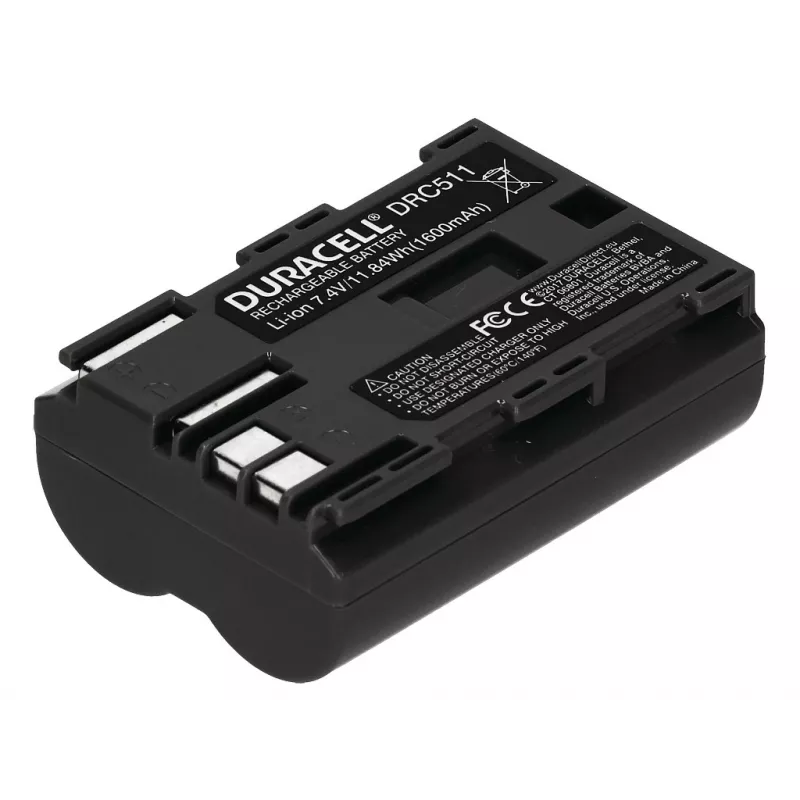 Kaamera aku Duracell DRC511, asendab Canon BP-511/BP-512, 1600 mAh