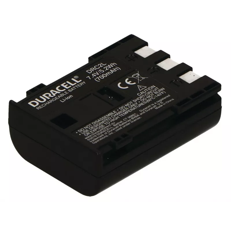 Duracell'i kaameraaku – asendab Canon NB-2L akut, 700 mAh, 7,4 V, liitiumioon (Li-Ion)