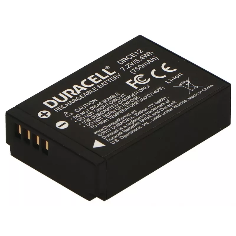Duracell kaamerapatarei - asendab Canon LP-E12 akut, 750 mAh, 7,2 V, liitium-ioon (Li-Ion)