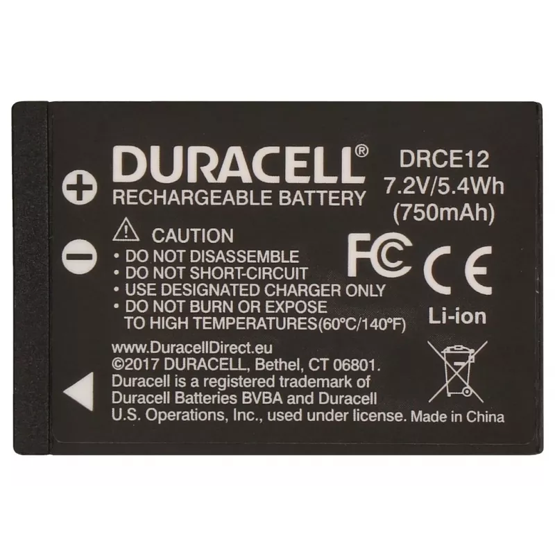 Duracell kaamerapatarei - asendab Canon LP-E12 akut, 750 mAh, 7,2 V, liitium-ioon (Li-Ion)