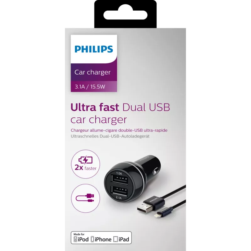 Philips USB autolaadija DLP2357V/10