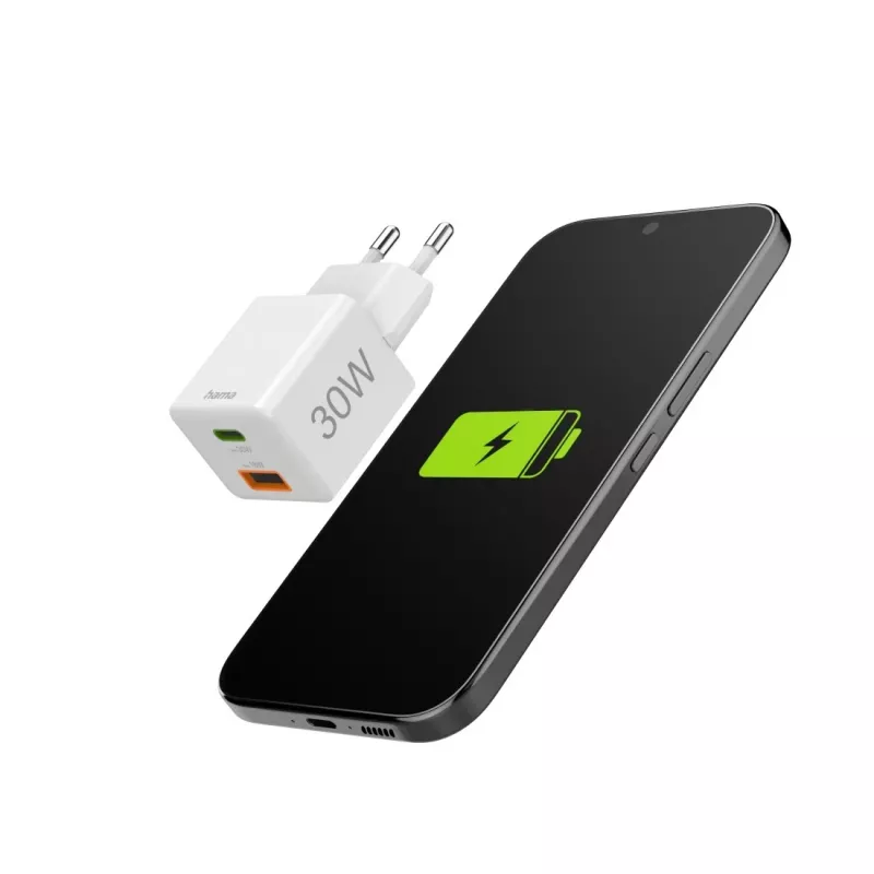 Hama 00201992 mobiilseadme laadija nutitelefonile valge vahelduvvooluga kiirlaadimine sise- ja välistingimused