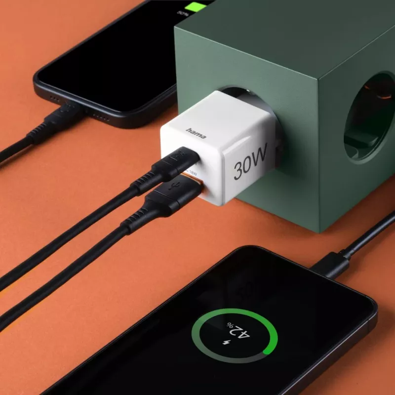 Hama 00201992 mobiilseadme laadija nutitelefonile valge vahelduvvooluga kiirlaadimine sise- ja välistingimused