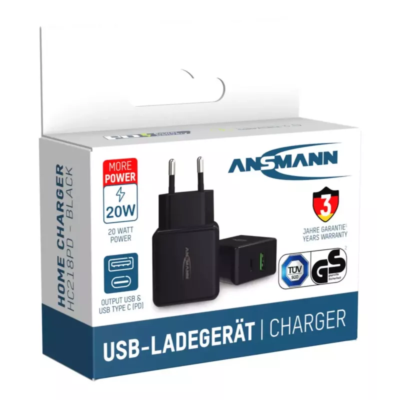 Ansmann HC218PD Universal Must laadija siseruumidesse