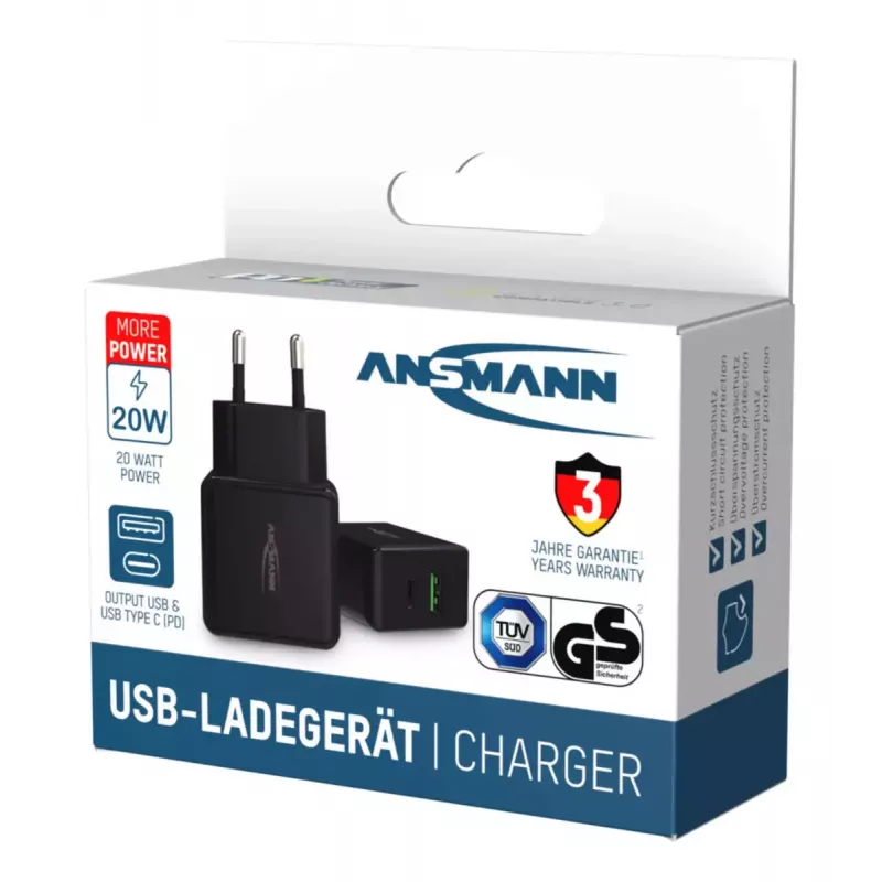 Ansmann HC218PD Universal Must laadija siseruumidesse