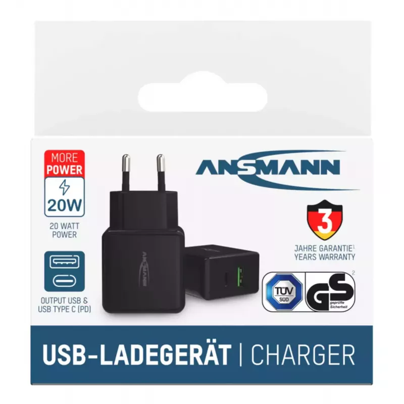 Ansmann HC218PD Universal Must laadija siseruumidesse