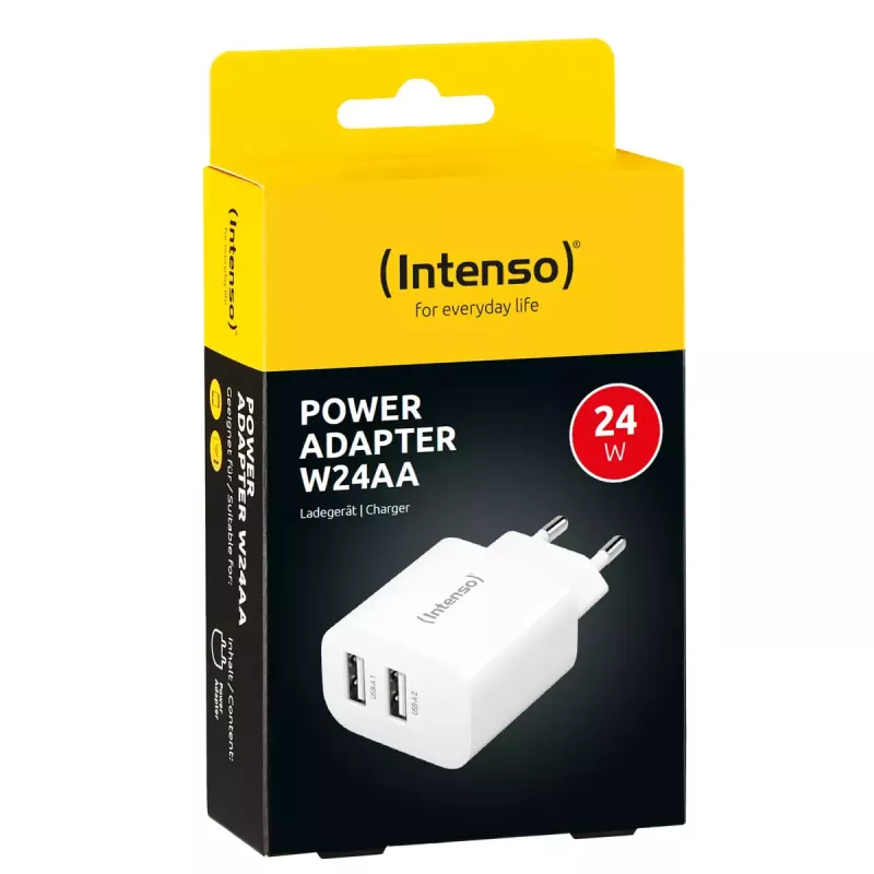 Siselaadija Intenso POWER ADAPTER 2XUSB-A/7802412 Universal Valge AC
