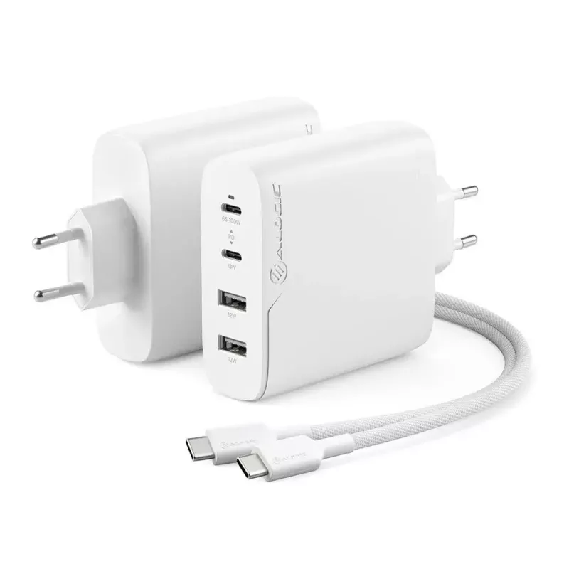 Laadija ALOGIC 4X100 Universal Valge USB Indoor