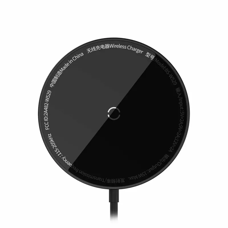 Laadija Baseus CCJJ040001 Juhtmeta Sisekasutuseks USB Must nutitelefonidele