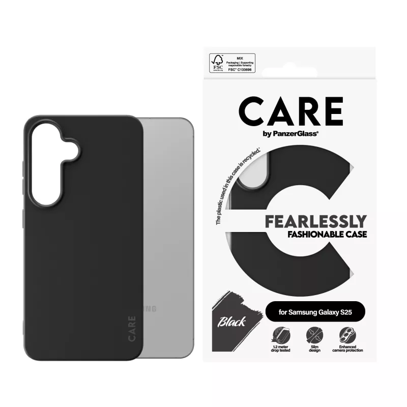 PanzerGlass CARE™ by ® ümbris Must Samsung Galaxy S25