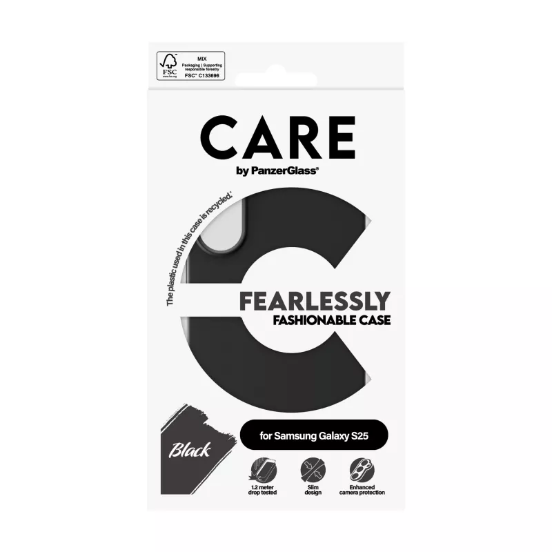 PanzerGlass CARE™ by ® ümbris Must Samsung Galaxy S25