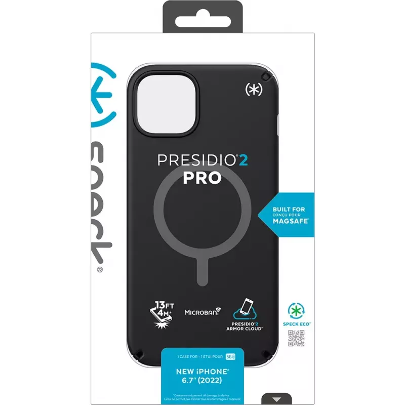 Speck Presidio2 Pro + MS Apple iPhone 14 Plus/15 Plus Must - Microban-iga töökindel ümbris