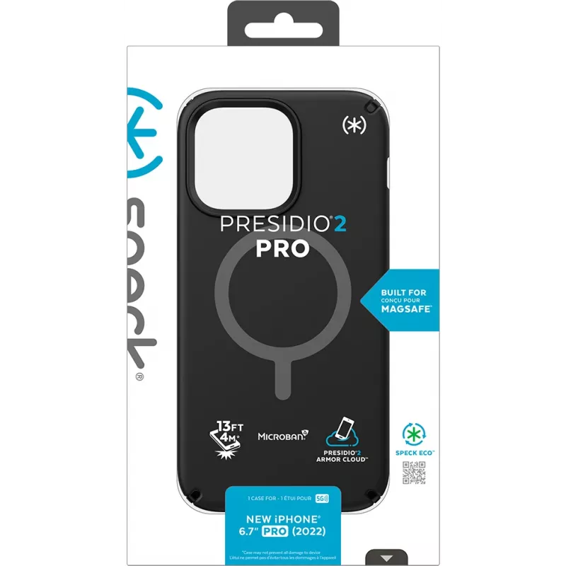 Speck Presidio2 Pro + MS Apple iPhone 14 Pro Max Must - Microban-ümbris