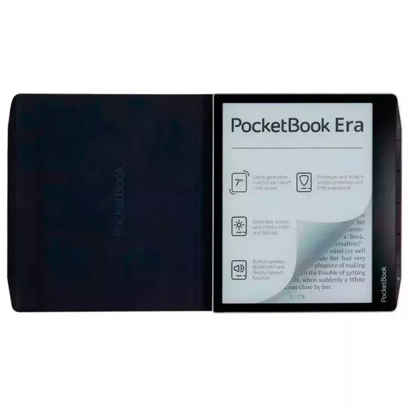 Tahvelarvuti ümbris PocketBook HN-QI-PU-700-WB-WW — kaitseümbris 7-tollistele seadmetele, sinine