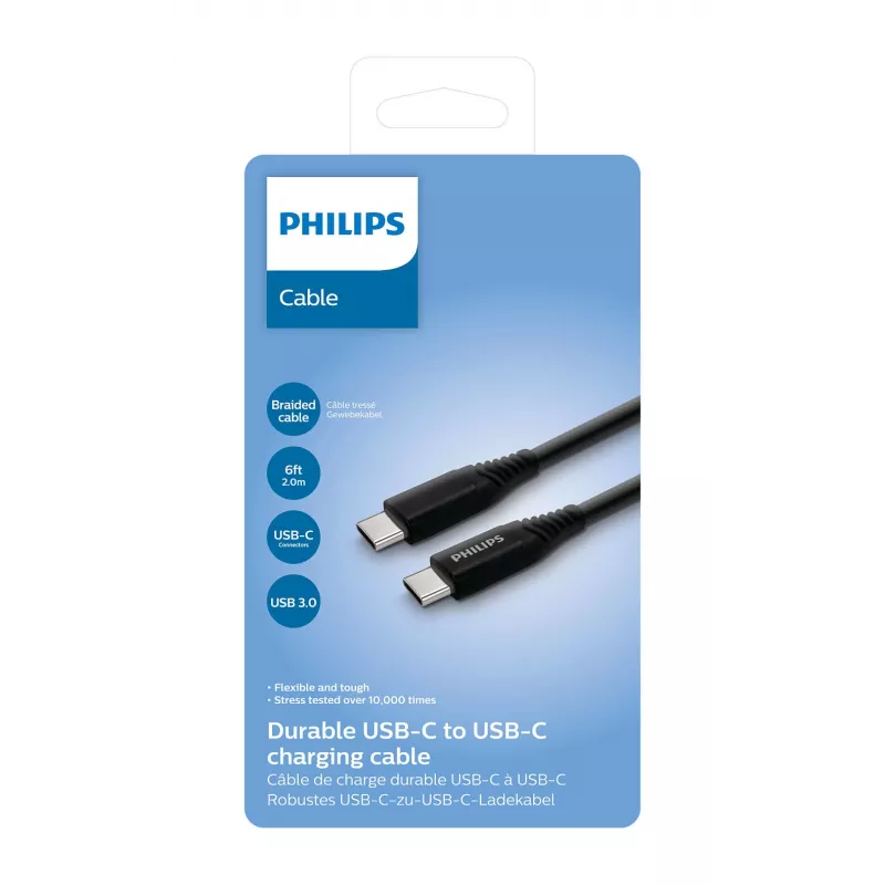 Philips PHIL-DLC5206C/00 USB-kaabel 2 m USB C Must