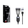 Conceptronic ETTA06B15 USB 3-in-1 PD 3.0 100W kiirlaadimiskaabel 1,5 m, 20V 5A, 480Mbps, E-Mark
