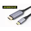 Conceptronic USB-C HDMI-kaabel, isane-isasele, 4K 60Hz, 2 m, USB USB-C, HDMI, isane, isane, sirge