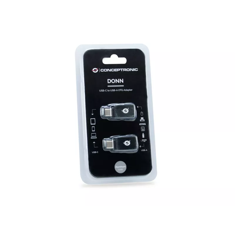USB-C USB-A-le OTG-adapteri 2-pakk Conceptronic DONN03G