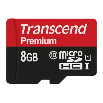 Transcend 8GB microSDHC UHS-I välkmälu (TS8GUSDCU1)
