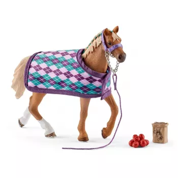 schleich HORSE CLUB Inglise täisvereline, teki, Hobusetall, Hobused, 5 a, Mitmevärviline, Plast