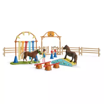 Pony agility training Schleich 42481 Mitmevärviline Plastik 3-8 aastat