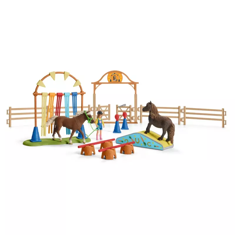 Pony agility training Schleich 42481 Mitmevärviline Plastik 3-8 aastat