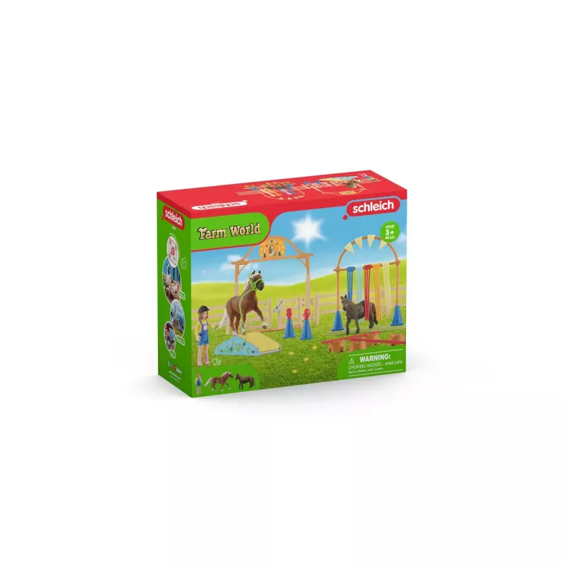 Pony agility training Schleich 42481 Mitmevärviline Plastik 3-8 aastat