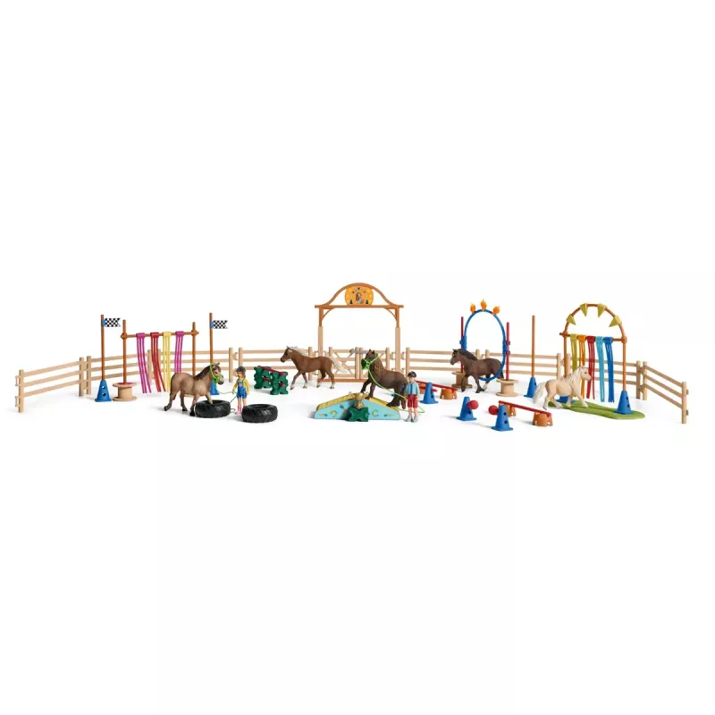 Pony agility training Schleich 42481 Mitmevärviline Plastik 3-8 aastat
