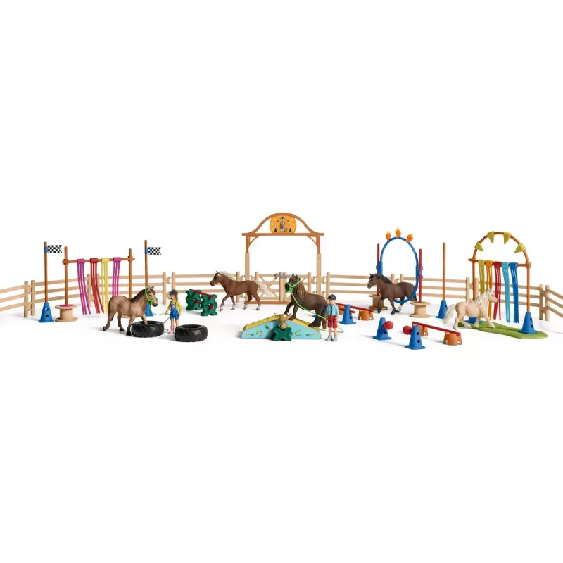 Pony agility training Schleich 42481 Mitmevärviline Plastik 3-8 aastat