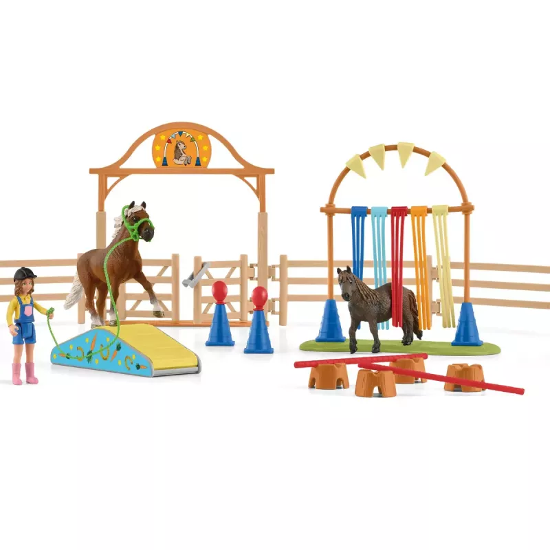 Pony agility training Schleich 42481 Mitmevärviline Plastik 3-8 aastat