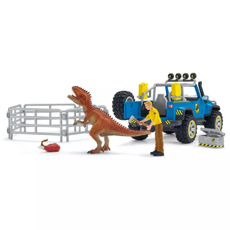 schleich Dinosaurused Maastikusõiduk Dino Eelpostiga, Dinosaurused ja vulkaan, Uurimisjaam, 4 a, Mitmevärviline, Plastik