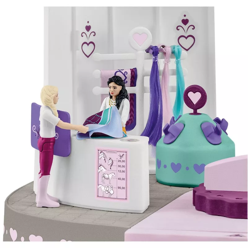 schleich HORSE CLUB Sofia’s Beauties hobuste ilusalong, Salon & spa, Harjatav karv, Hobused, 3 a, Mitmevärviline, Plastik