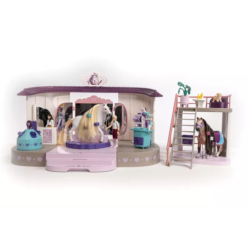 schleich HORSE CLUB Sofia’s Beauties hobuste ilusalong, Salon & spa, Harjatav karv, Hobused, 3 a, Mitmevärviline, Plastik