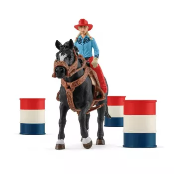 schleich Cowgirl Barrel Racing Fun, 3 a, Mitmevärviline