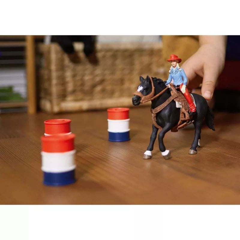 schleich Cowgirl Barrel Racing Fun, 3 a, Mitmevärviline