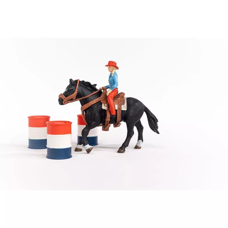 schleich Cowgirl Barrel Racing Fun, 3 a, Mitmevärviline
